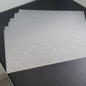 Set Of Six Elegant Silver Gray Placemats